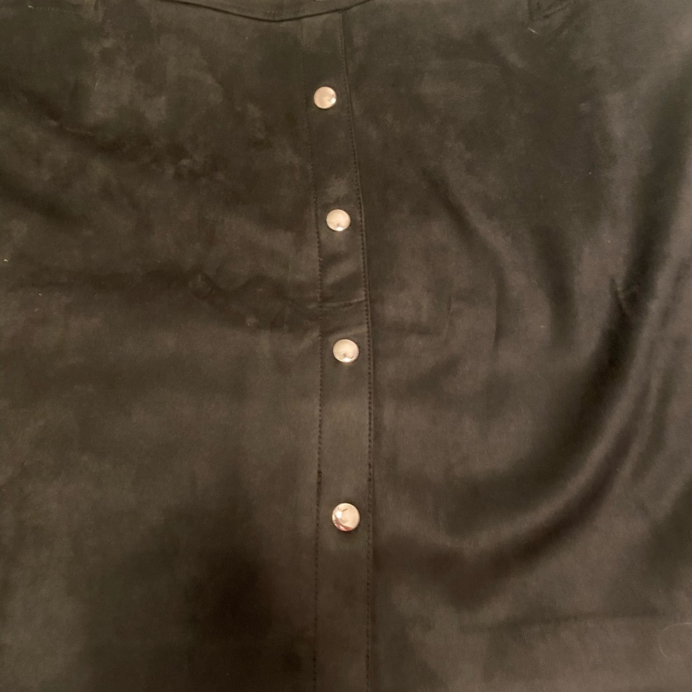 NWT  LOFT Army Green Suede Skirt  - size 20 - Picture 5 of 7